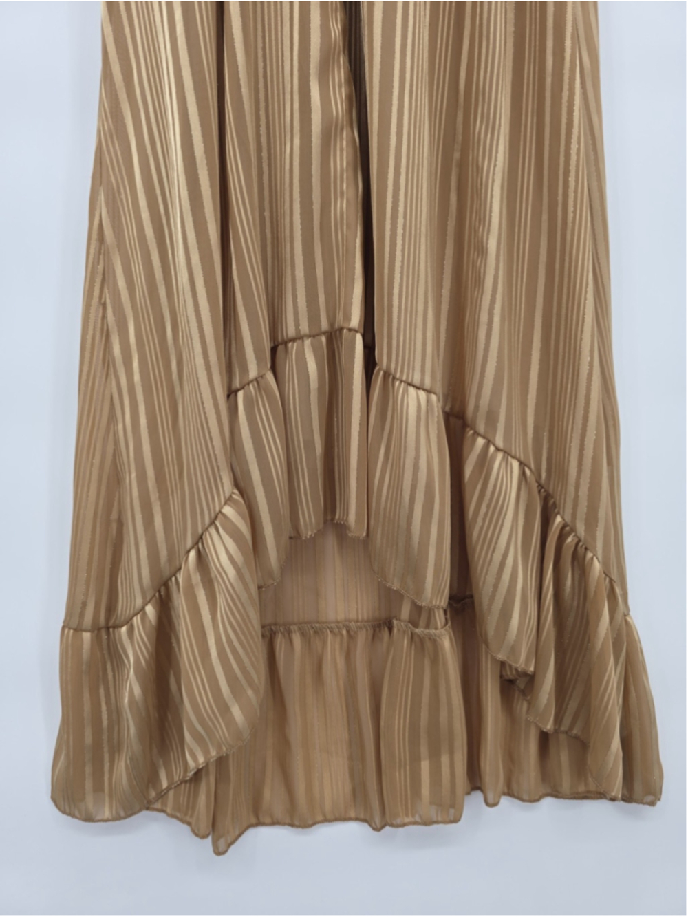 Made in Italy Striped Maxi Dress Boho Ruffle Tiered Romantic High Low S - Picture 9 of 15
